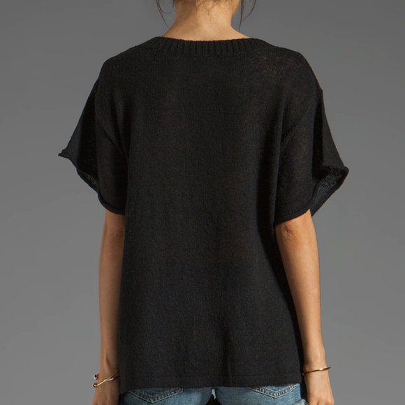 Wildfox USA Lake House Sequin Tee, Black, XS - Picture 2 of 5